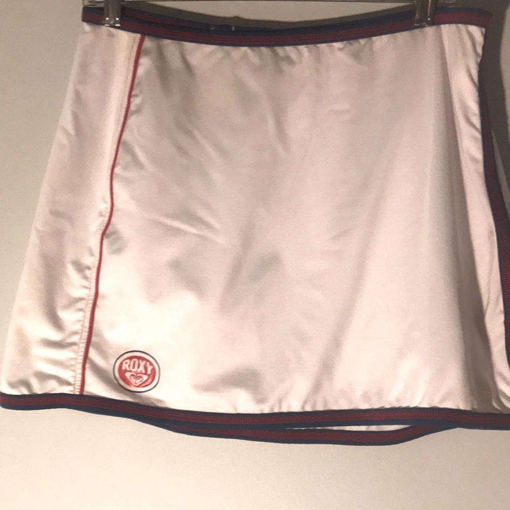 Roxy White Skirt with Red Trim
